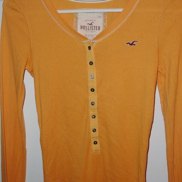 Woman's HOLLISTER Thin Ribbed Long Sleeved, Lightweight T Shirt Large - Picture 3 of 5